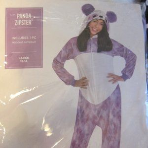 Purple Panda Zipster Kid's Halloween Costume Children's size Large 12-14